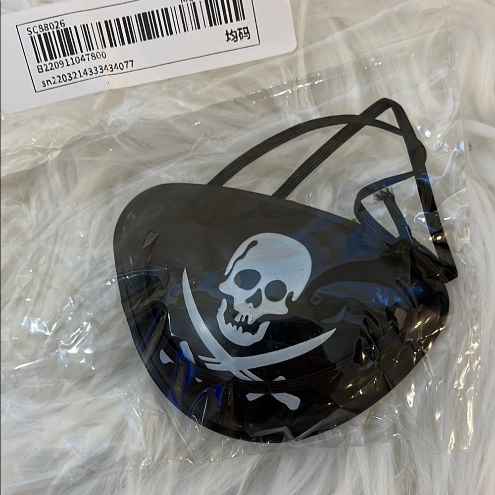Black Skull Eye Patch (2pc)